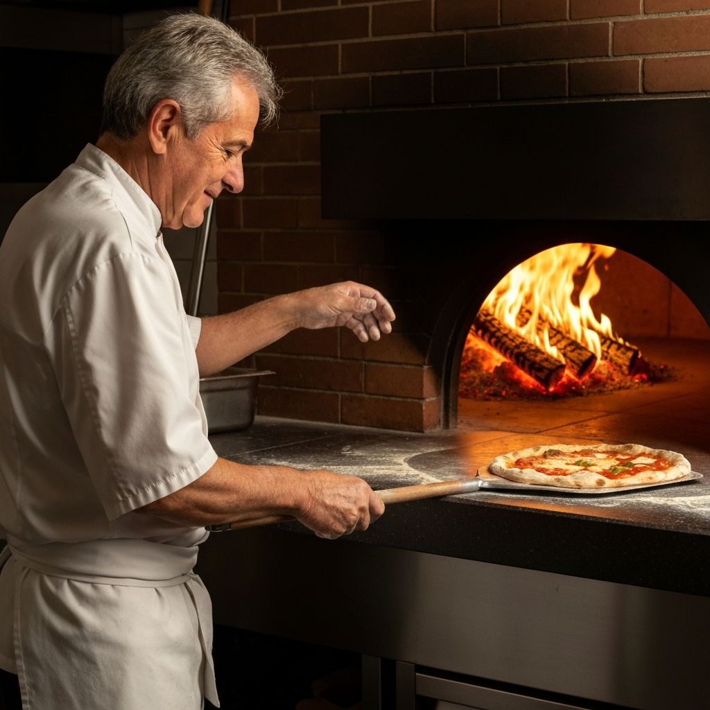 Chef preparing artisan pizza